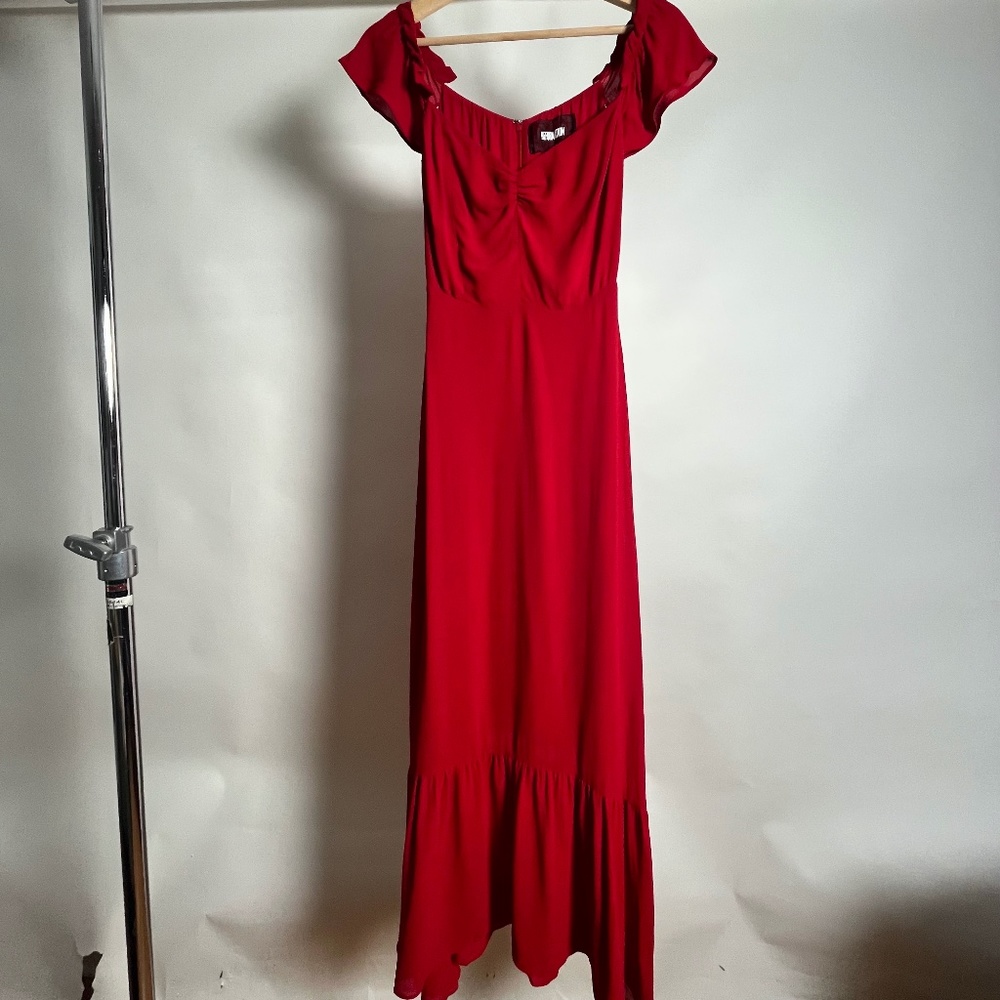 Reformation Butterfly Dress Red Size 0